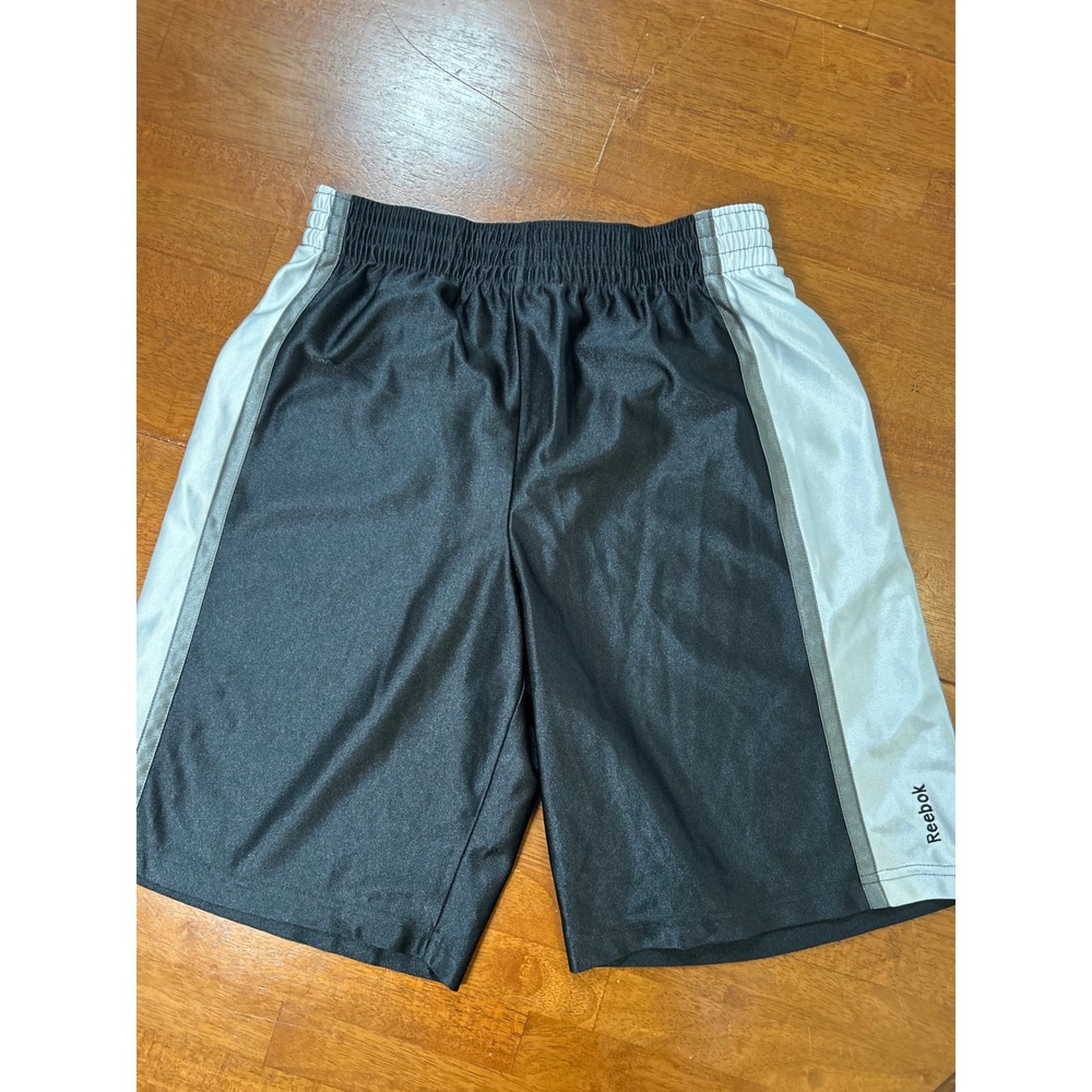 Reebok Basketball Shorts Mens XL Silky Shiny Dazzle Shimmer Black Silver